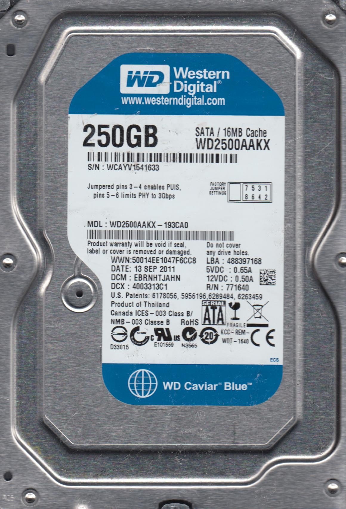 wd2500aakx-193ca0、DCM hhnnhtjahn、Westernデジタル250?GB SATA 3.5ハードドライブ Amazon | wd2500aakx-193ca0、DCM ebrnhtjahn、Westernデジタル250 GB